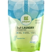 Grab Green Laundry Detergent, 3-in-1, Pre-Measured Powder Pods, Fragrance Free