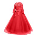 thumbnail image 7 of URMAGIC 5-16Y Child Girls Vintage Floral Lace 3/4 Sleeve Wedding Dress Teen Girl Tulle Floor Length Vintage Gown Dress, 7 of 7