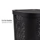 thumbnail image 4 of Clothes Basket, Lid, Ventilated, Plastic, 17.25" L x 13.75" W x 23.5" H, Black, 4 of 6