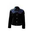 thumbnail image 1 of Chamarra George para Mujer, Mezclilla Trucker, Negro Talla M, 1 of 4