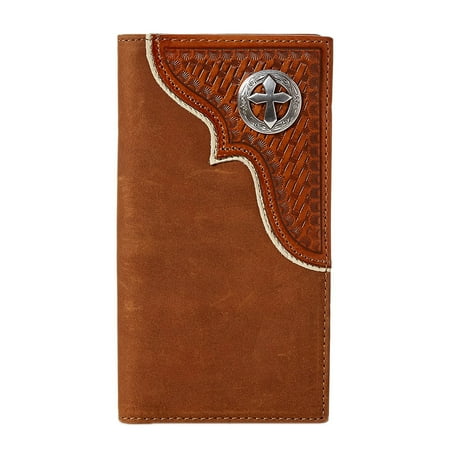Rodeo Wallet - Nocona Men's Rodeo Front Tooled Overlay Wallet Brown OS