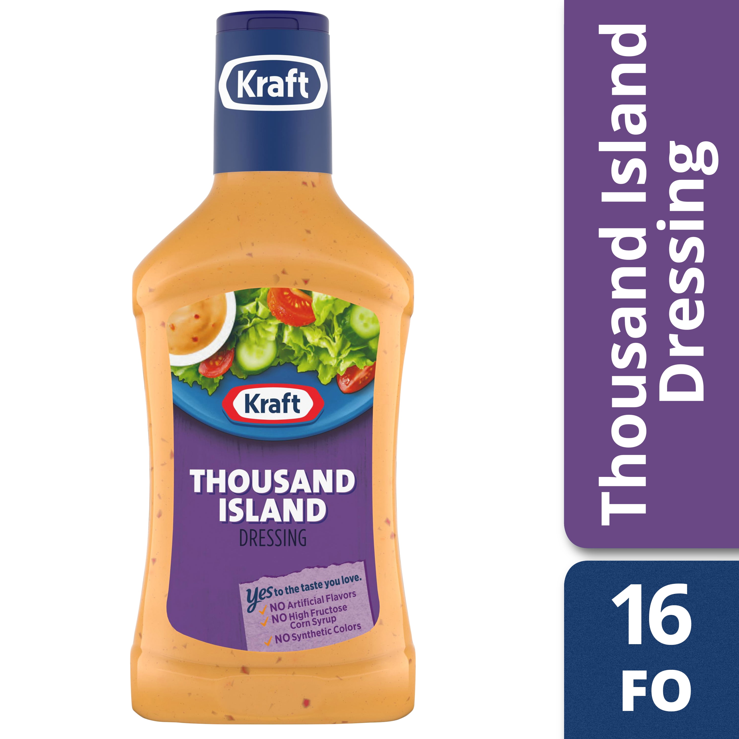 Kraft Thousand Island Salad Dressing, 24 fl oz Bottle - Walmart.com