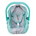 thumbnail image 1 of Adora Creative Zig Zag Baby Doll Car Seat Carrier Removable Cover, Machine Washable and Fits Most Dolls & Plush Animals Up to 20”, Birthday Gift for Children Ages 2 and Up - Green Mint (Green Handle), 1 of 5