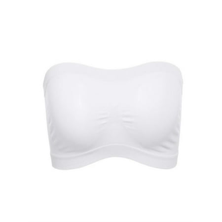 

Gureui Women Sexy Bra Solid Color Non-Padded Wire-Free Bralette Bandeau Stretch Tube Tops Wild Fashion Brassiere Lingerie