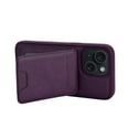 thumbnail image 4 of Leather Wallet Phone Cases Compatible with iPhone 13 Case 2 in 1 Detachable Back Cover with Card Holder for Men/Women ,Magnetic PU Leather RFID Blocking Flip Kickstand Credit Slots,Darkpurple, 4 of 8