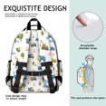 thumbnail image 5 of Excavator and Tree White Pattern Cute School Backpack Bag for School with Padded Back and Adjustable Shoulder Straps 15.25"x11.5"x5.25", 5 of 5