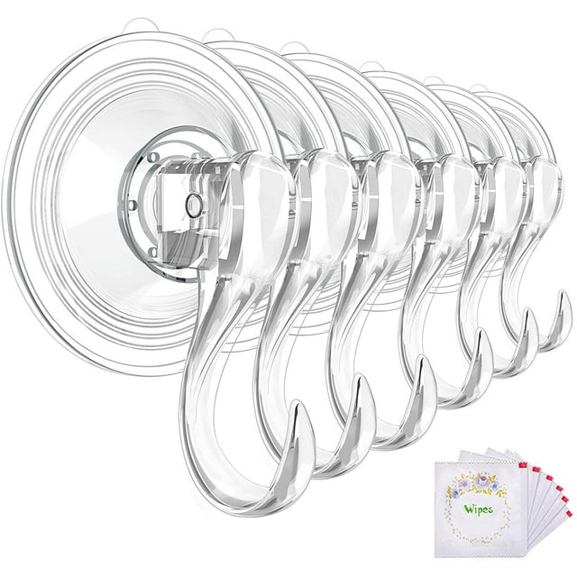Fuertes Ganchos De Ventosa De Vidrio Para Ventana Clear L-6 Packs Jormftte WRMH-36-3