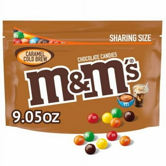 4 pack) M&M's Caramel Cold Brew Milk Chocolate Candy, Share Size