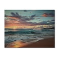 thumbnail image 3 of Designart "Horizon by the Sunset Beach IV" Coastal Print on Natural Pine Wood, 3 of 5