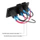 thumbnail image 3 of 2 Gang 12-24V Blue LED Rocker Switch Panel with 3.1A Dual USB Port for Car RV Marine Boat, 3 of 4
