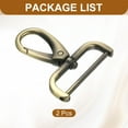 thumbnail image 3 of Uxcell 2Pcs Detachable Snap Hook Swivel Clasp 1 1/2" D Ring with Swivel Lobster Claw Clasps Hook for Purse Brass, 3 of 7