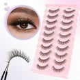 thumbnail image 3 of 10 Pairs Soft Fake Eyelashes Natural Lashes Short Lashes Eye Cat Look X8J4, 3 of 8