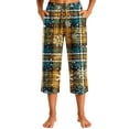 thumbnail image 3 of Cmtiyu Christmas Pajama Pants Women Christmas Printed Elastic Waist Drawstring Pajama Bottoms Casual Comfy Loose Lounge Sleep Capri Pants S-3XL, 3 of 5