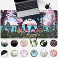 thumbnail image 2 of Pink Japan Desk Pad Anime Gaming Green Mouse Pad Large Mouse Pad For Desk Computer Pc Laptop Office Decor For Women, Anime Mouse Keyboard Pad Stitched Edges Non-Slip Rubber Mat Desk Pad (31.5x15.7 In, 2 of 6