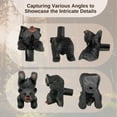 thumbnail image 4 of Black Bear Drawer Pull and Cabinet Knob - Rustic Decor Dresser Hardware, Ideal for Mountain, Cabin, Lodge or Woodland Home Decorations with Wildlife Charm (Handstand Playing Bear), 4 of 9