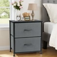 thumbnail image 3 of Simenmax Nightstand Set 2, 2 Drawer Dresser for Bedroom, Bedside Furniture, End Table for Bedroom, Closet, Entryway, Gray, 3 of 8