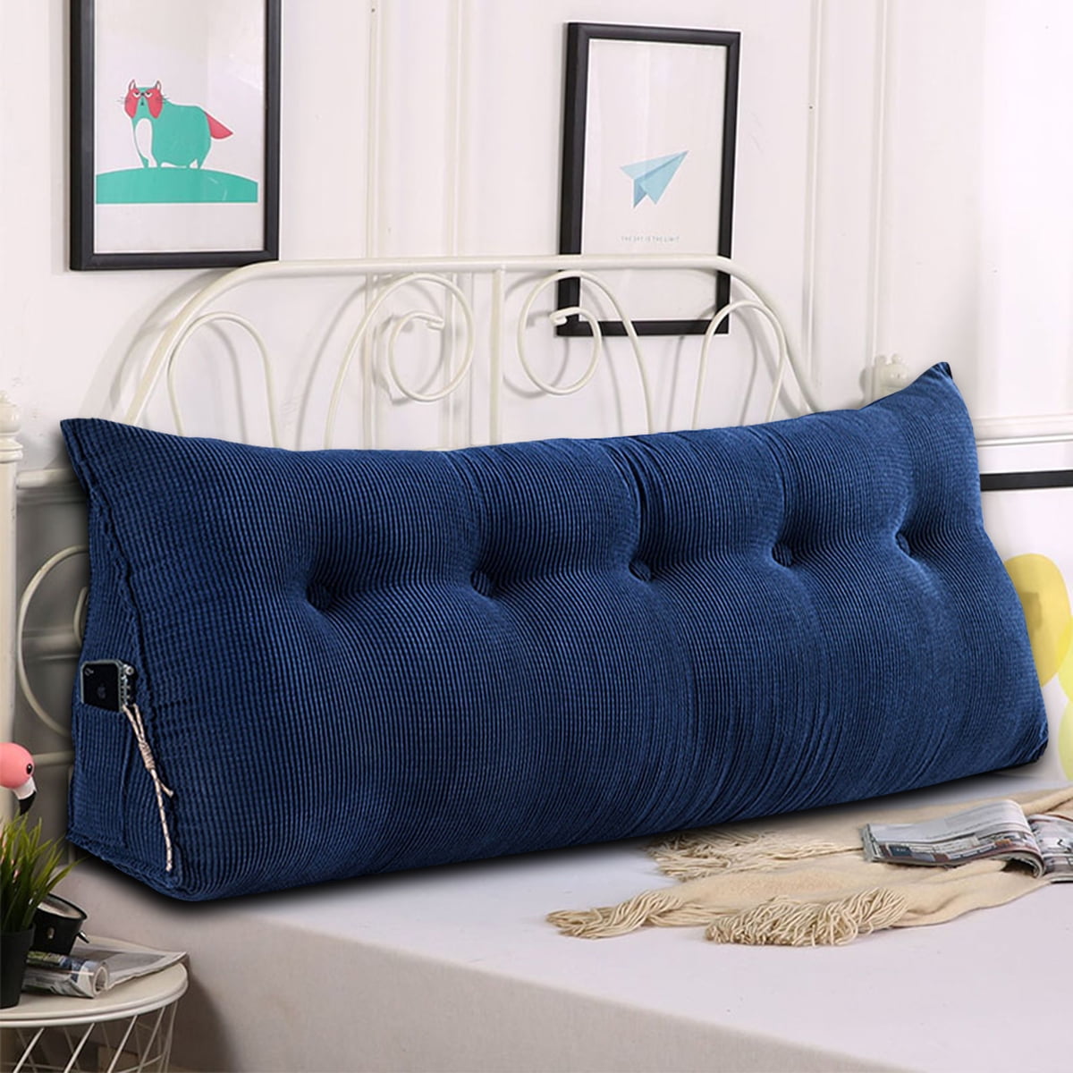 24"/47"/59" Large Soft Triangular Wedge Pillow, Lumbar Pad Pillow