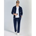 thumbnail image 5 of COOFANDY Men Velour Tracksuit Athletic Fit 2 Piece Jogging Suits Mens Zip Up Jacket, 5 of 7