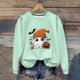 thumbnail image 1 of Heisall Womens Hoodies Halloween-themed Sparkling Print Round Neck Long Sleeve Fleece-lined Casual Sporty Fashion Sweatshirts, 1 of 9