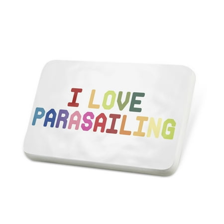 Porcelein Pin I Love Parasailing,Colorful Lapel Badge – NEONBLOND
