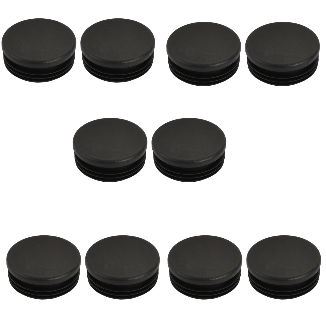 10Pcs Chair Table Leg Plastic Cap Round Tube Insert Fit 50mm Pipe Outer