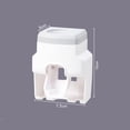 thumbnail image 3 of Automatic Toothpaste Dispenser Squeezer with Toothbrush Holder Wall Mounted for Bathroom Adults KidsGrey, 3 of 7