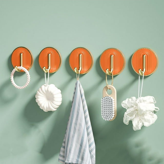 Wall Mounted Hooks, Jewelry Hooks, Bathroom Racks, No Punching Design, Space-Saving Organization, Modern Style, for Home Use, Key Functionality, Multi-Purpose Hangers, Ideal for Clothes, Akmoler