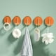 thumbnail image 1 of Adhesive Wall Mounted Hooks Set | No Drilling Installation | Multi-Color Plastic Space Aluminum | Heavy Duty | Bathroom Closet Organizer | 15kg Capacity | 5-Pack | 2x2x1.2in Versatile Racks, 1 of 6