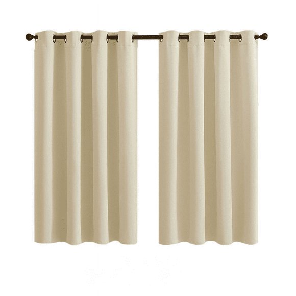 Bedroom Curtain Blackout Curtain Fabric, Microfiber Insulated Solid Ring Top Blackout Curtain/curtain