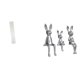 thumbnail image 1 of Pantalla De Lámpara Para Sala De Estar Con Figuras De Conejos Como Centro De Mesa Para Decorar Estanterías Y Armarios., 1 of 6