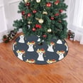 thumbnail image 2 of FMSHPON Cartoon Christmas Hat Alpaca Xmas Christmas Tree Skirt Stand Mat for Holiday Party Decoration Indoor Outdoor 48 inches, 2 of 3