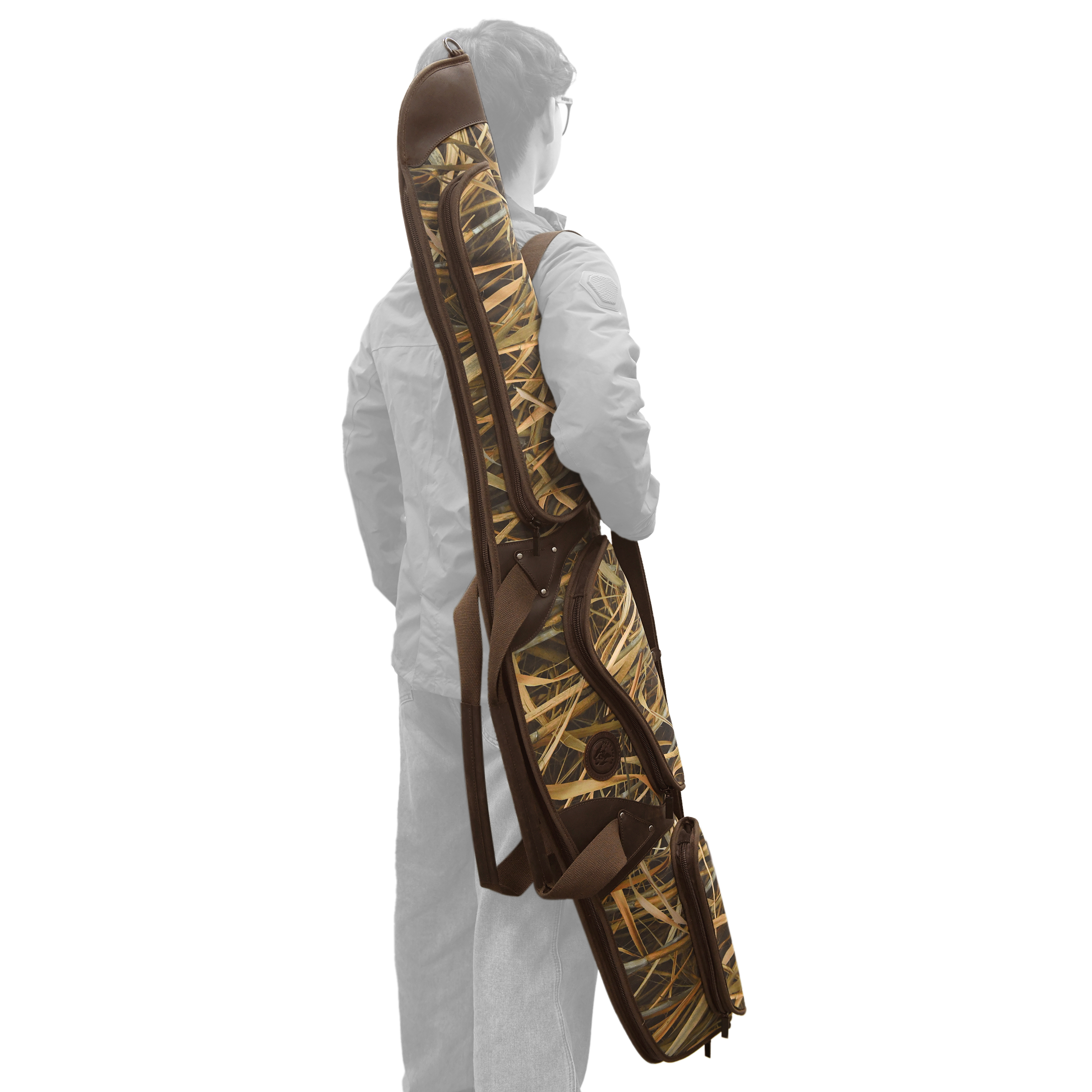 WAYNE'S DOG 52" Soft Gun Case for Long Scoped Rifles & Shotguns – Camouflage Gun Carry Bag with 3 Storage Bags