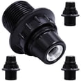 thumbnail image 4 of 4Pcs Light Socket Base Holder Black Cylindrical for Lamp Base Electric Connection Workshops, 4 of 9