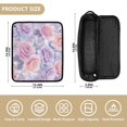 thumbnail image 4 of Hair Tool Organizer Bag with Heat Resistant Mat Removable Travel Storage Case for Hot Air Brushes Curling Irons Lavender Watercolor Roses, 4 of 8