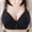 Black, variant on Patlollav Womens Plus Size Women Striped Bra Wire Free Underwear One-Piece Bra Everyday Underwear