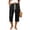 Black, variant on Tqcoqu Women's Waffle Knit Capri Pants Drawstring Waist Side Pockets Summer Beach Casual Pants,Black Women's S-XXL