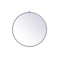thumbnail image 1 of Elegant Decor MR4745BL 45 in. Metal Frame Round Mirror with Decorative Hook, Blue, 1 of 1