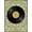 Black Amber Teal, Pattern 1, variant on ODIKA 2'x3' Washable Throw Rug Music Vinyl Record Abstract Spinning Disc Round Cd Shape Retro Flowing Dynamic for Hallway, Study Room, Non-Slip Low Profile, Flatwoven
