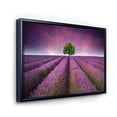 thumbnail image 3 of Designart 'Tree With Stunning Lavender Field Summer Sunset' Farmhouse Framed Canvas Wall Art Print, 3 of 5