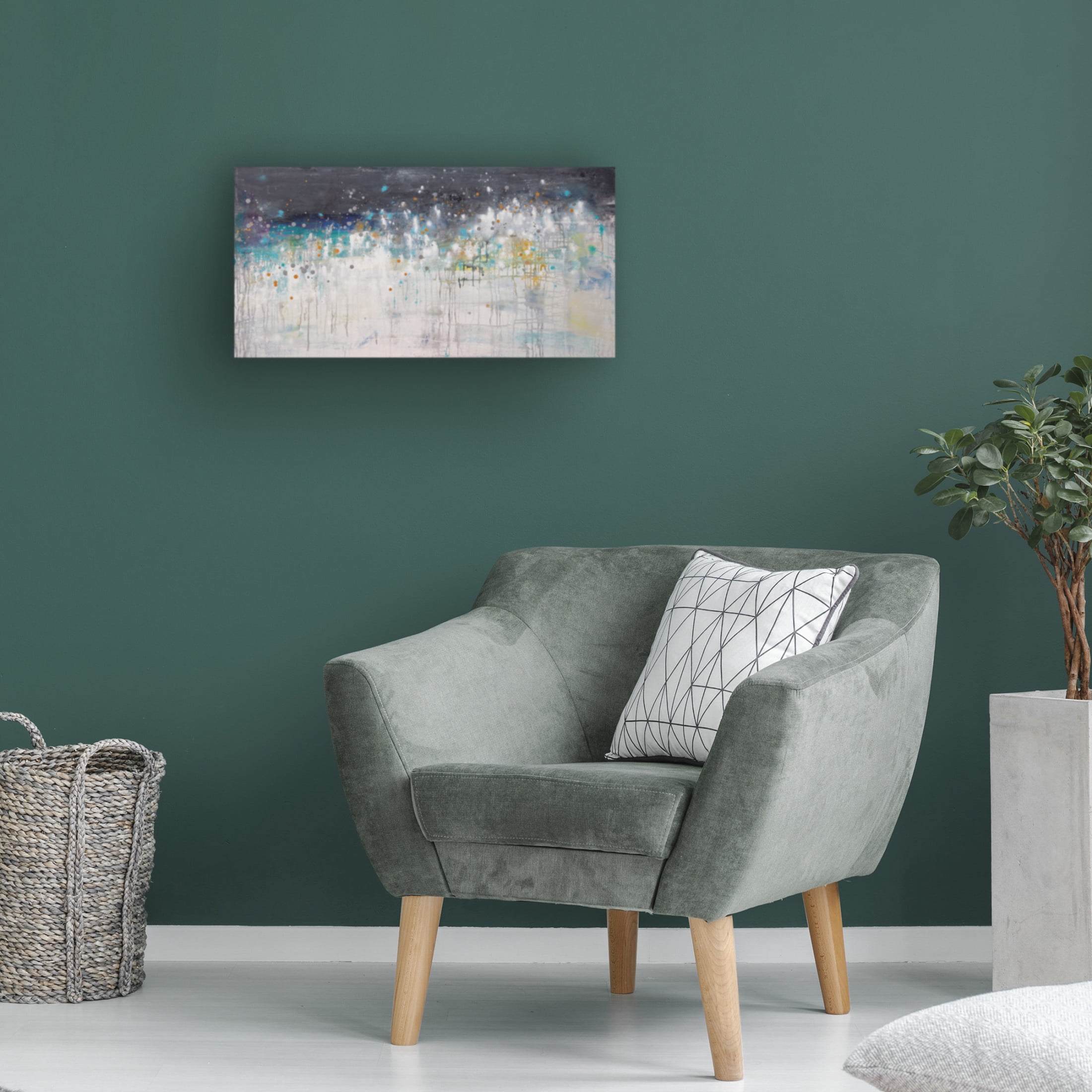 Canvas Wall Art - Hilary Winfield 'Electrical Charge 15' Wall Art for Living Room, Bedroom, or Office Décor by Trademark Fine Art - 32 x 16 Inches