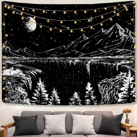 Tapiz de Pared Zussun 122x91 cm Noche Estrellada Montaña
