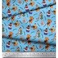 thumbnail image 3 of Soimoi Rayon Fabric Leaves,Musical Instruments & Animals Kids Fabric Prints By Yard 42 Inch Wide, 3 of 3