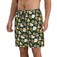 thumbnail image 2 of Kdxio Bear Sunflower Pattern Mens Casual Shorts - Drawstring Summer Beach Sports Shorts for Men, 2 of 9