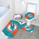 thumbnail image 3 of Juego de 3 alfombras de baño del equipo Dolphins, alfombra antideslizante para baño, 31,5 x 20 pulgadas, 3 of 7