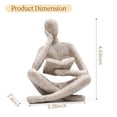 thumbnail image 3 of Abstract Reading ThinkerStatue – Modern Art Figurine for Home & Office Decoration, Beige, 3 of 6