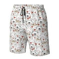 thumbnail image 5 of Kdxio Cat Bear Rabbit Pattern Mens Casual Shorts - Drawstring Summer Beach Sports Shorts for Men, 5 of 9