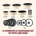thumbnail image 2 of T-fal Ingenio Expertise Juego de utensilios de cocina antiadherentes de 14 piezas, inducción, apto para horno 500 F, utensilios de cocina apilables, ollas y sartenes, RV, camping, sartenes, apto para, 2 of 5