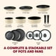 thumbnail image 2 of T-fal Ingenio Expertise Juego de utensilios de cocina antiadherentes de 14 piezas, inducción, apto para horno 500 F, utensilios de cocina apilables, ollas y sartenes, RV, camping, sartenes, apto para, 2 of 5