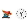 thumbnail image 1 of Adorno de mesa de resina con forma de bailarina de arowana, escultura de prosperidad, reloj silencioso de bailarina de ballet, figura decorativa para, 1 of 8
