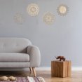 thumbnail image 3 of Mandala Wooden Wall Art Set of 4, Culture Themed Lattice Lines Medallion, Birch Plywood Rustic Wall Art Accent for Hallway Bedroom Living Room and Offices, 11.4" X 11.4" X 0.1", by Ambesonne, 3 of 4